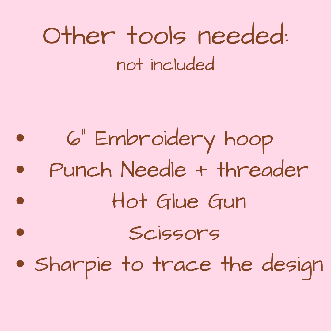 Teddy Bear Coaster Punch Needle Refill Kit