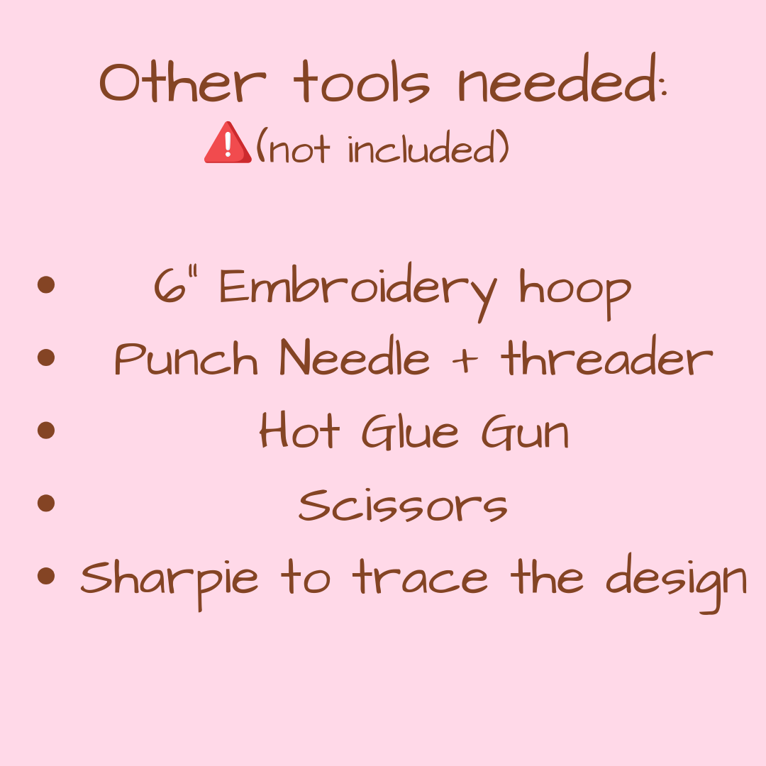 Croissant Coaster Punch Needle Refill Kit