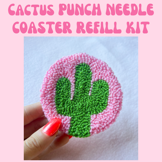 Cactus Coaster Punch Needle Refill Kit