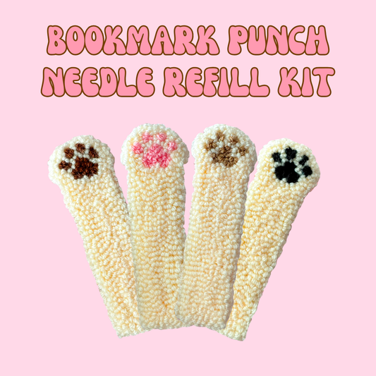 Paw Bookmark Punch Needle Refill Kit