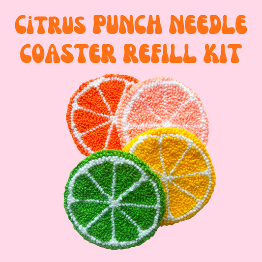 Citrus Coaster Punch Needle Refill Kit