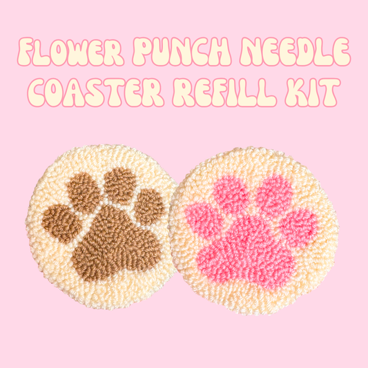 Paw Coaster Punch Needle Refill Kit