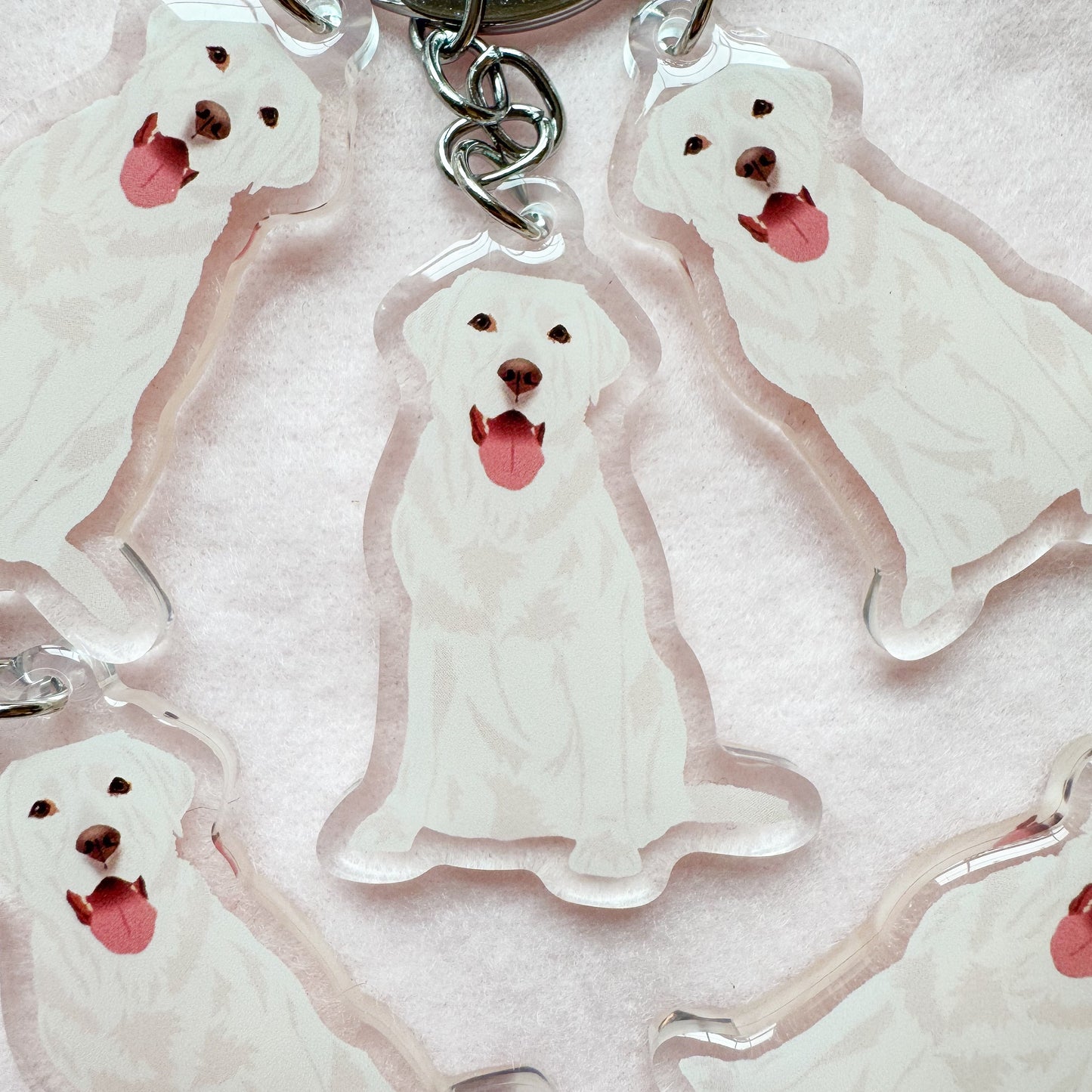 Labrador Retriever (white) Keychain