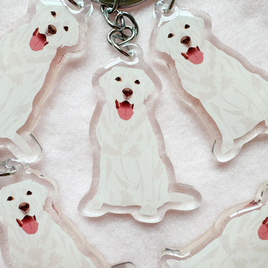 Labrador Retriever (white) Keychain