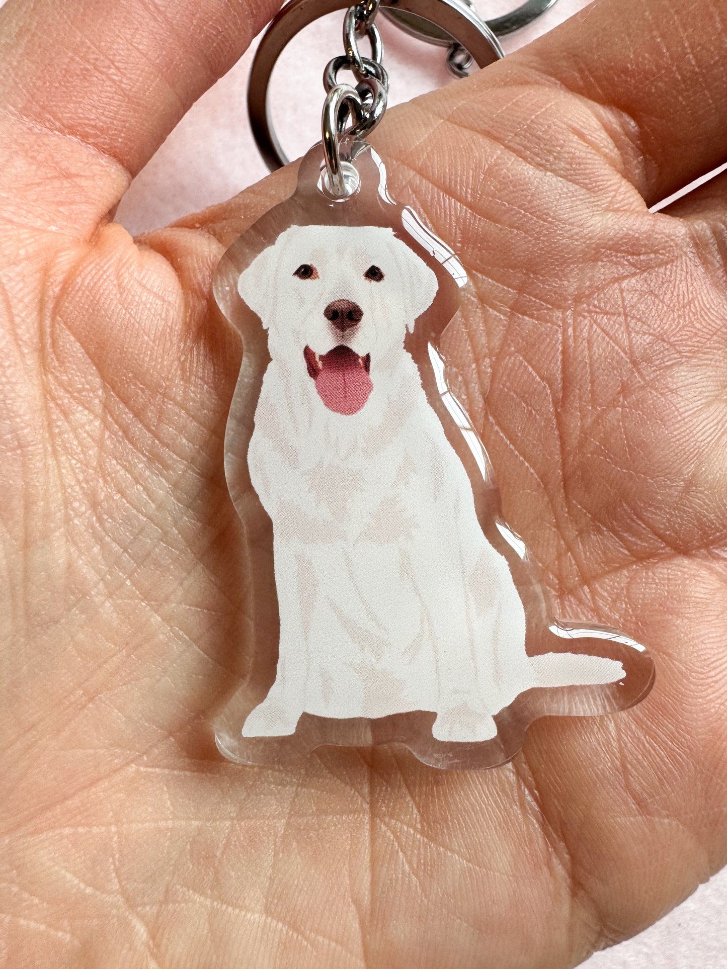 Labrador Retriever (white) Keychain