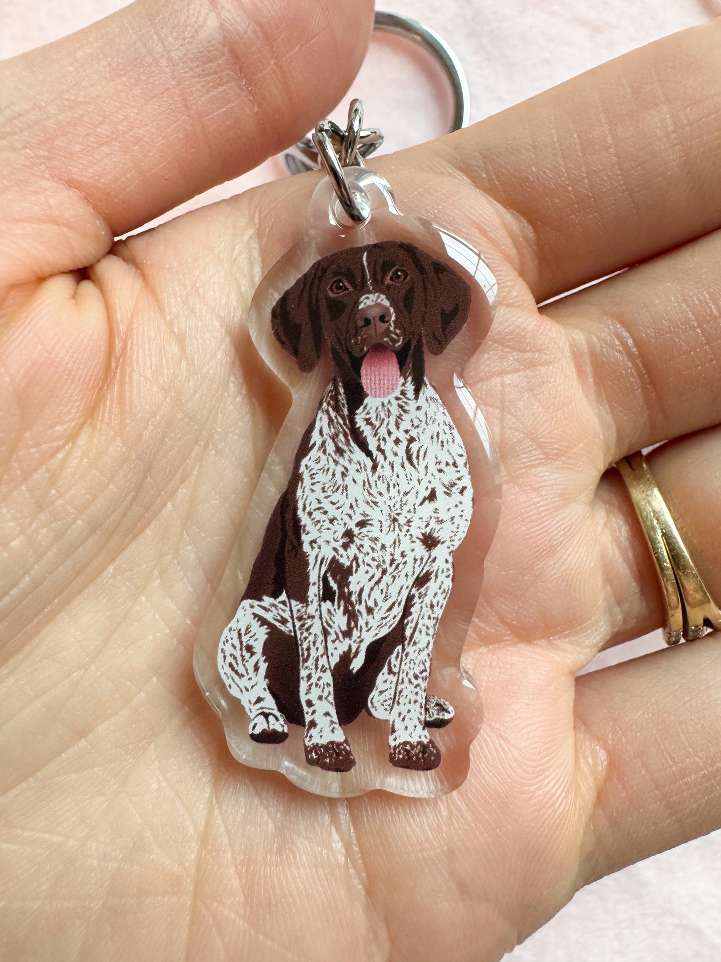 German Shorthaired Pointer (GSP) Keychain