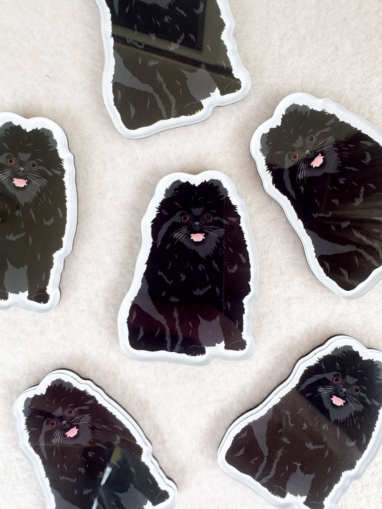 Pomeranian (black) Magnet