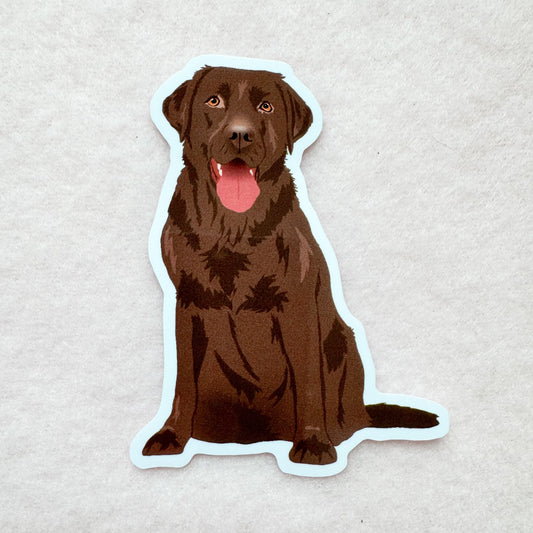 Labrador Retriever (chocolate) Sticker