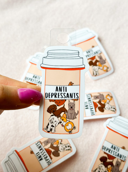 Dog Pill Bottle Sticker