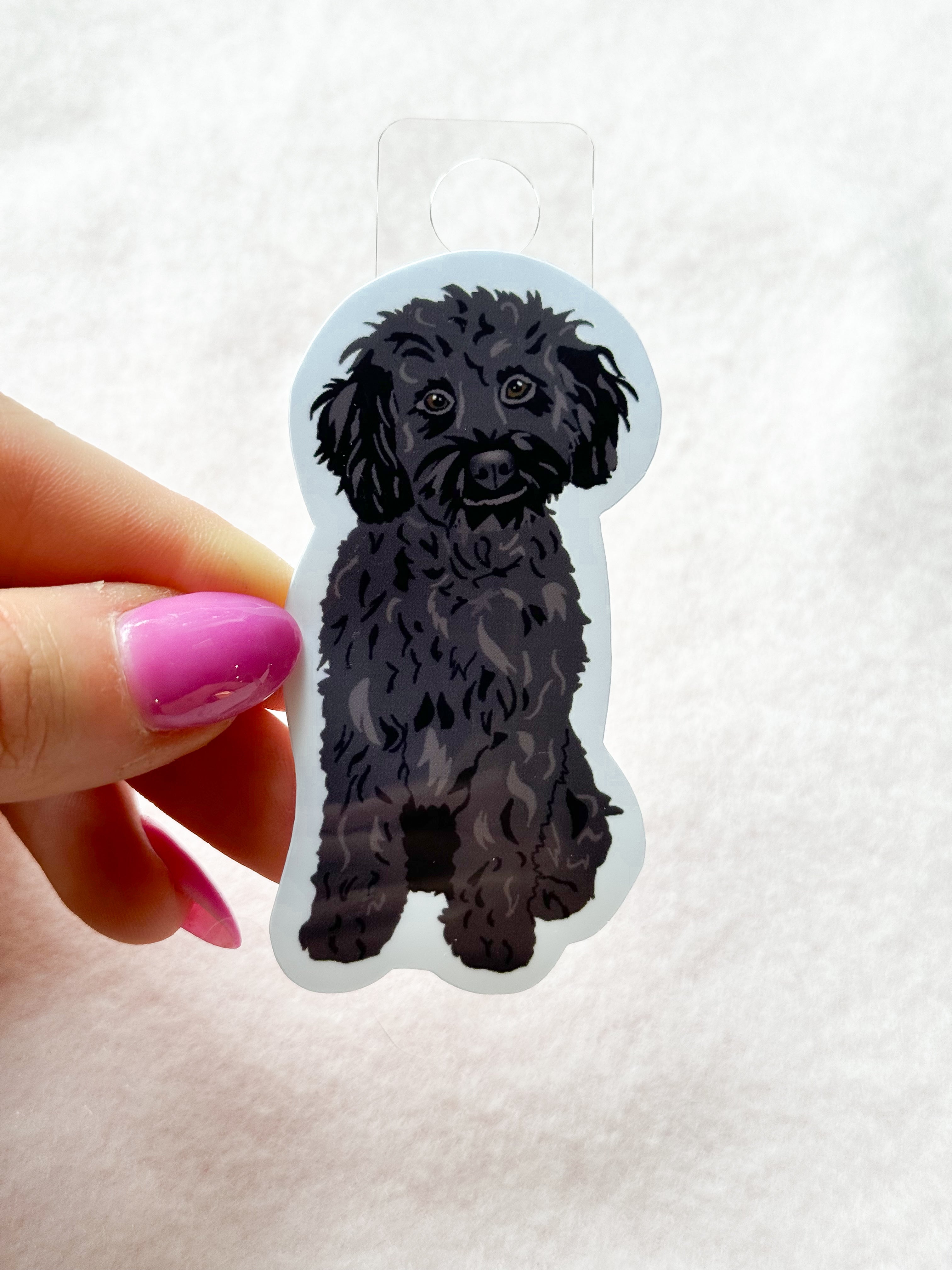 Black Cockapoo Sticker - Our Cheery Corner