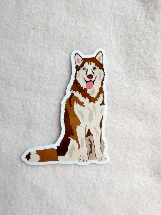 Siberian Husky (red), Malamute (red) Sticker