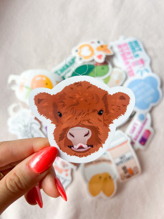 Fluffy Cow Sticker