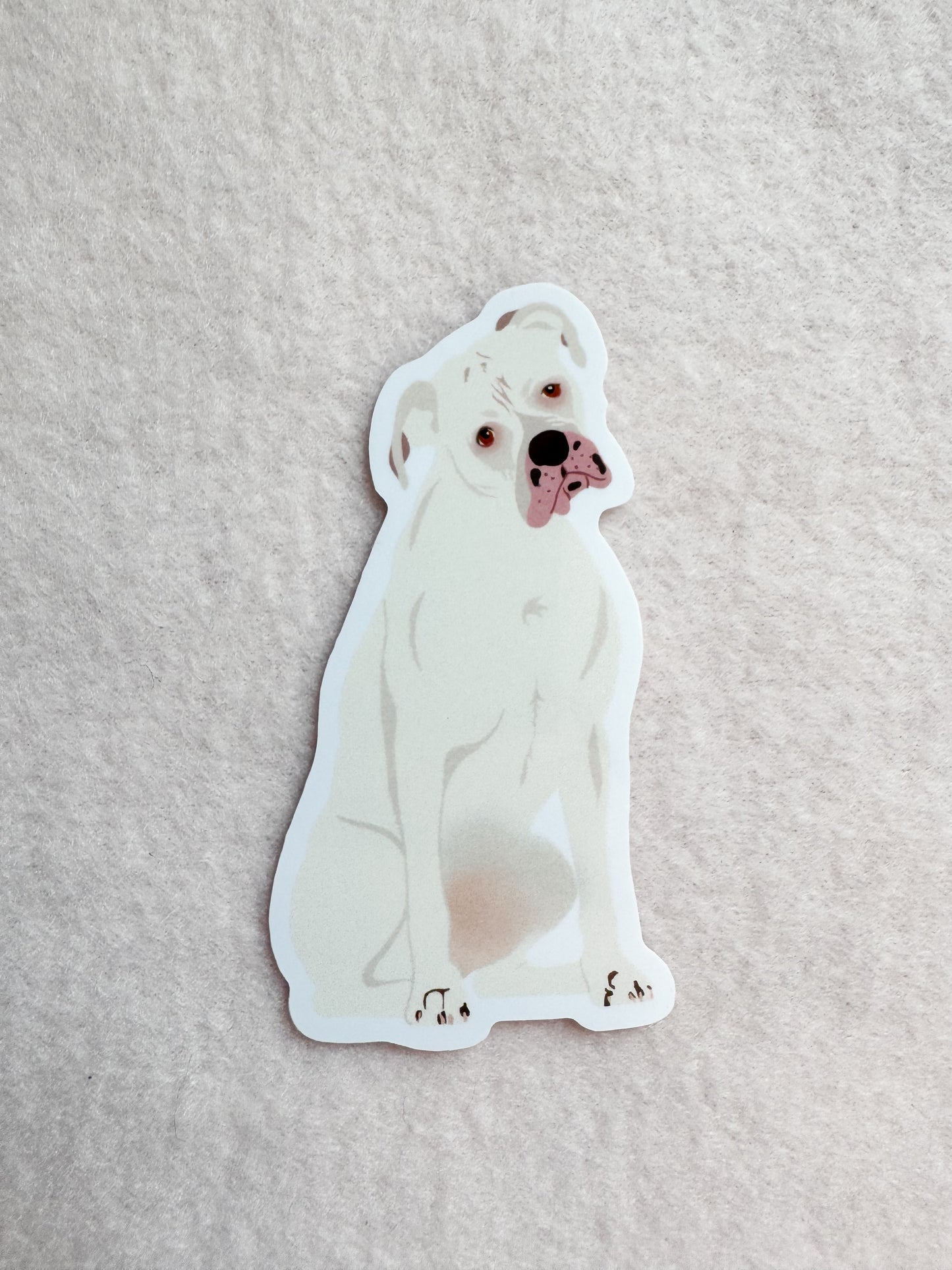 Boxer (white) Sticker