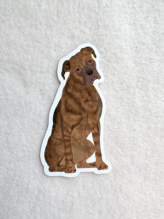 Boxer (brindle) Sticker