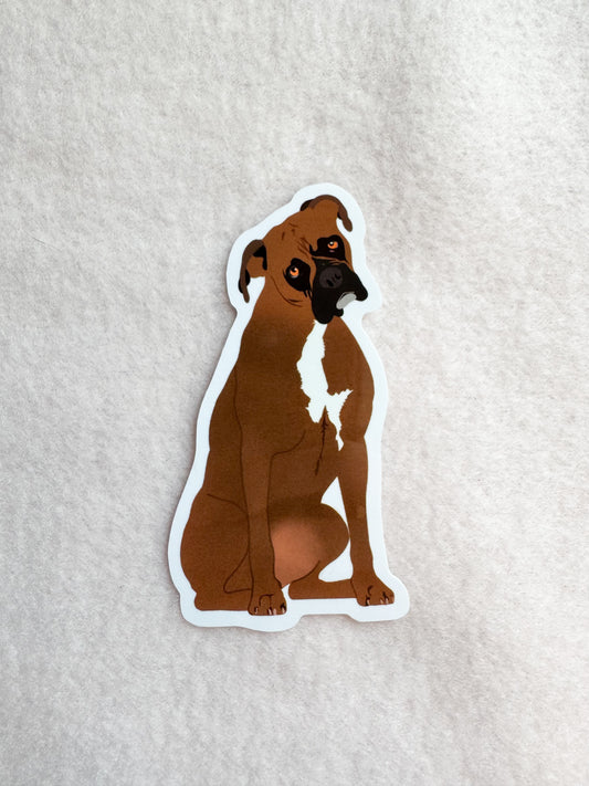 Boxer (brown) Sticker