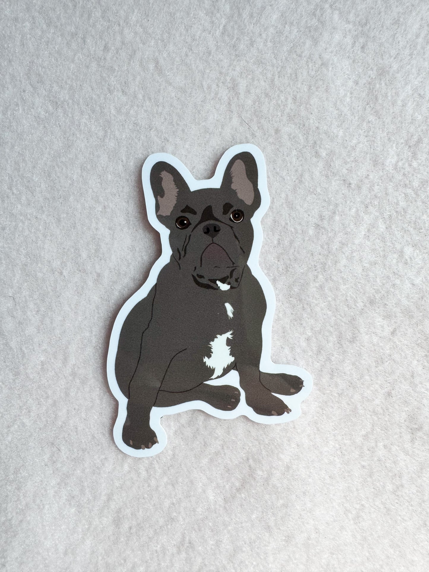 Frenchie (gray) Sticker