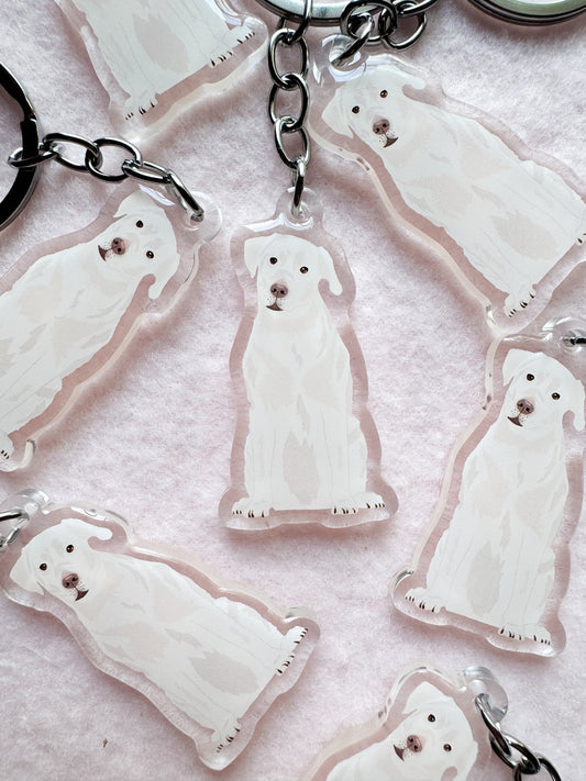 Labrador Retriever (white) Keychain