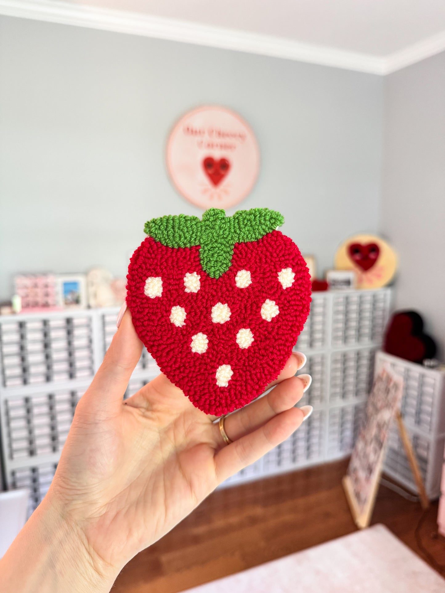 Strawberry Coaster Punch Needle Kit