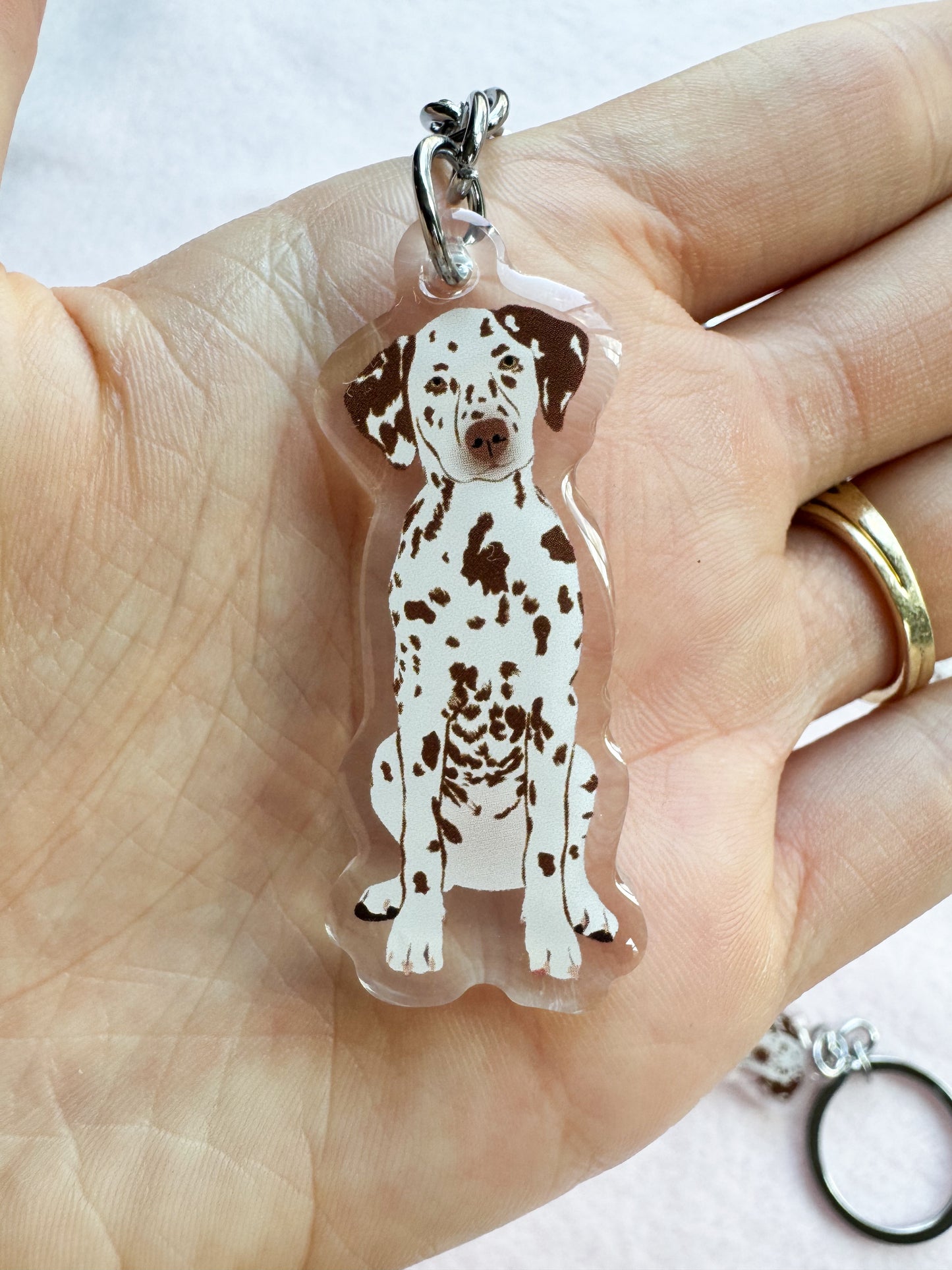 Dalmatian (liver) Keychain