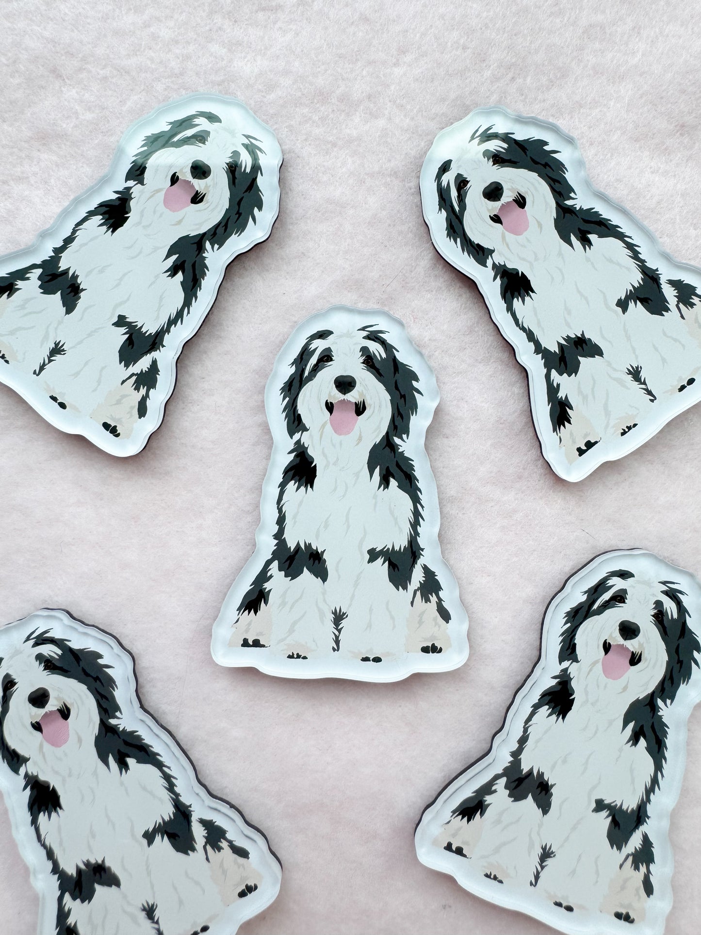 Old English Sheepdog, Tibetan Terrier Magnet