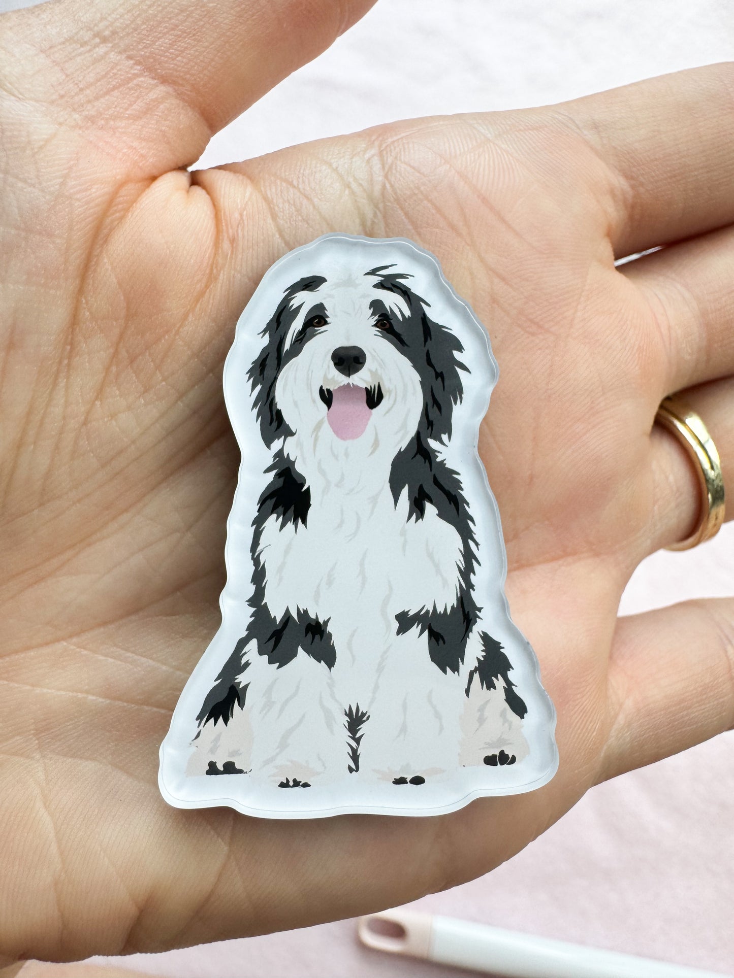 Old English Sheepdog, Tibetan Terrier Magnet