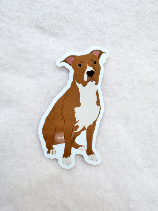 Pit Bull (brown/red), Staffy (brown/red)  Sticker