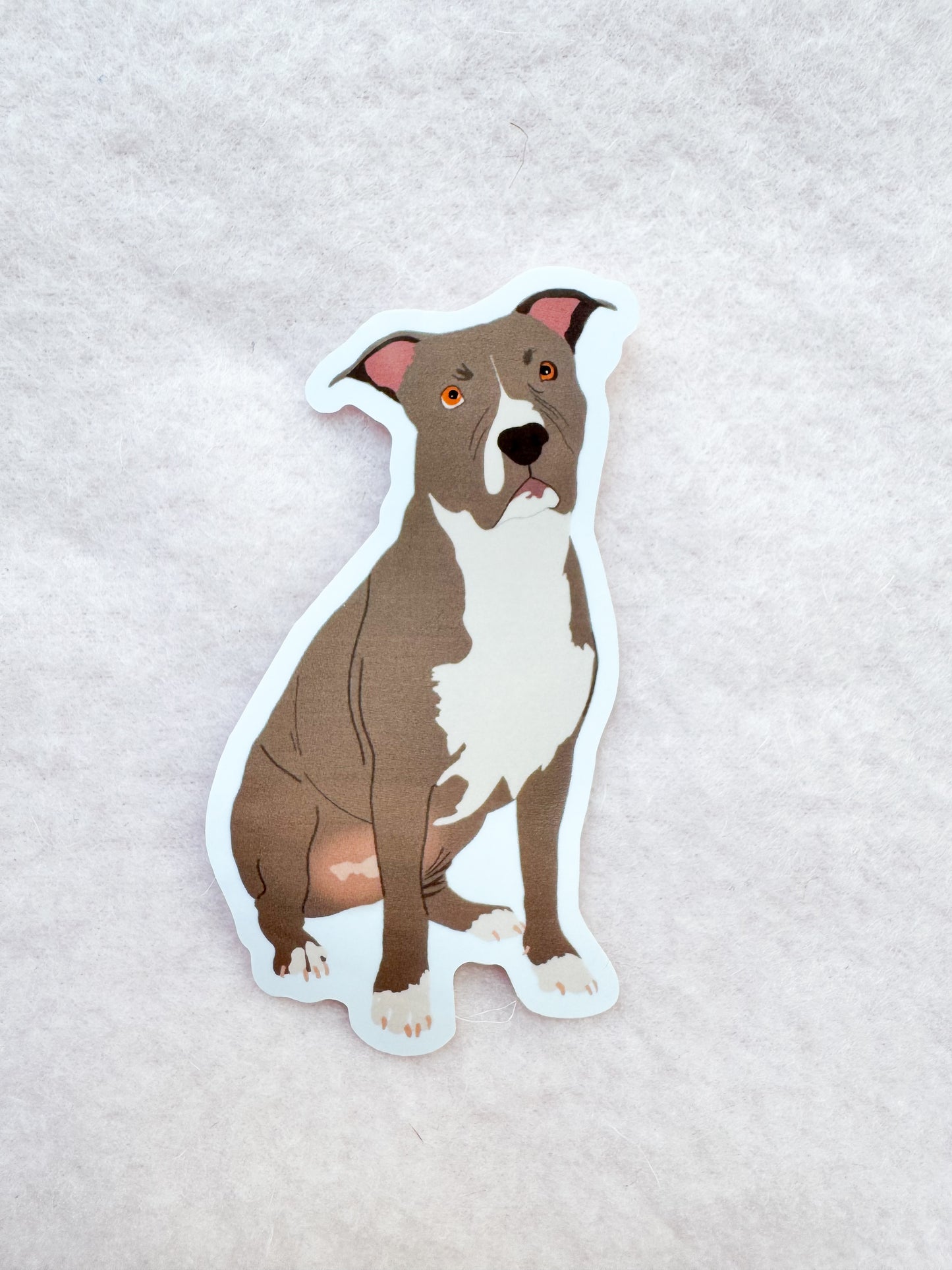 Pit Bull (gray), Staffy (gray) Sticker