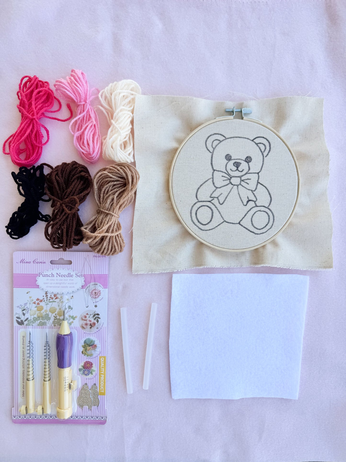 Teddy Bear Punch Needle Kit