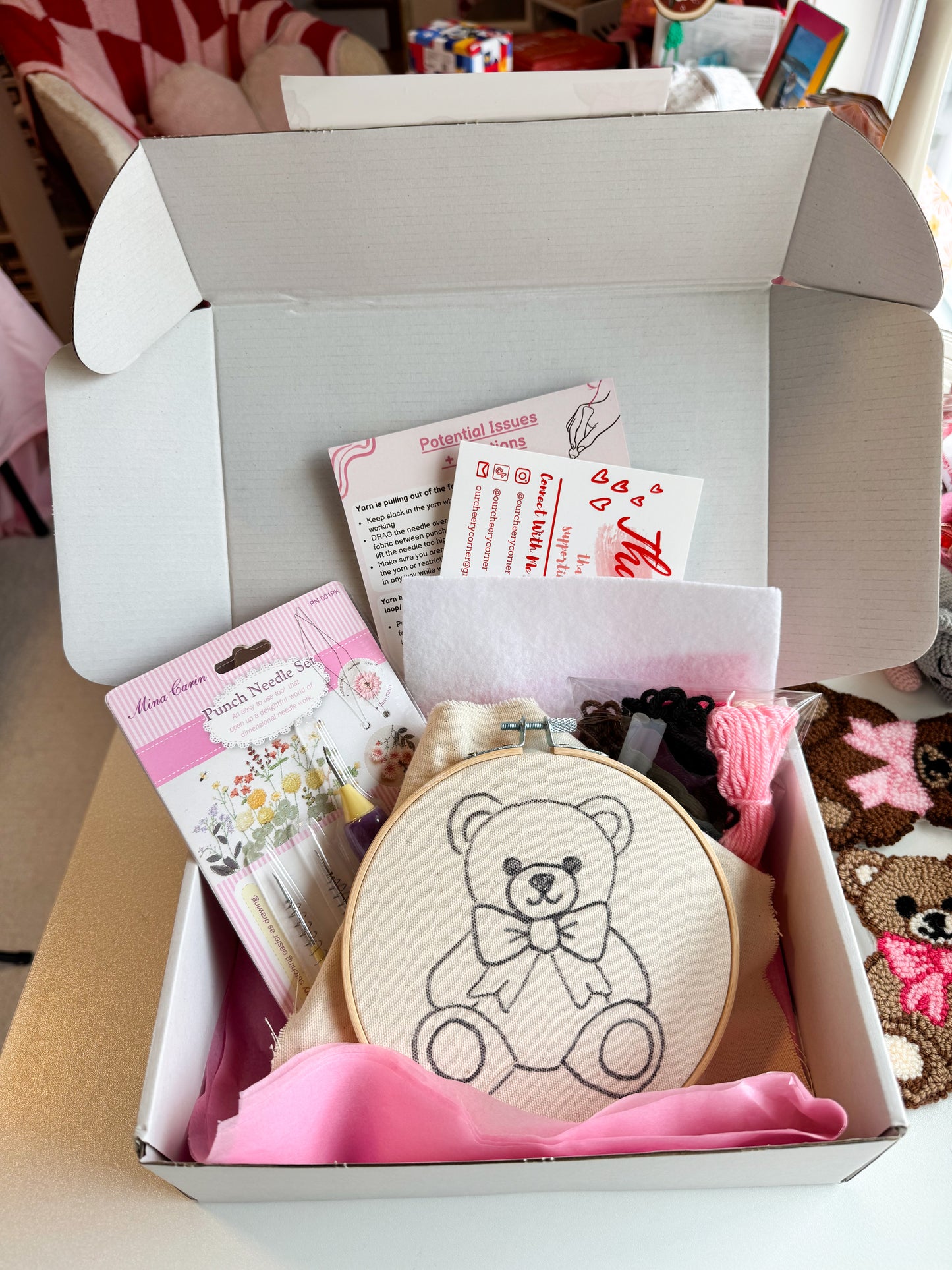 Teddy Bear Punch Needle Kit