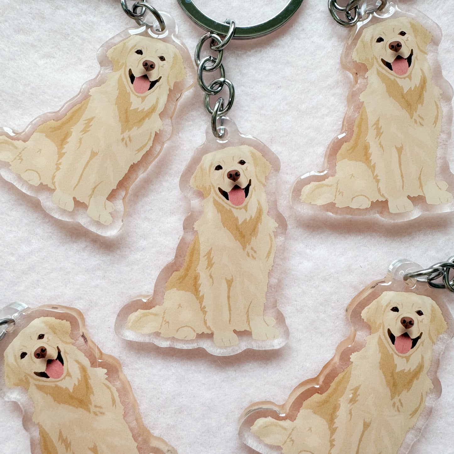 Golden Retriever Keychain