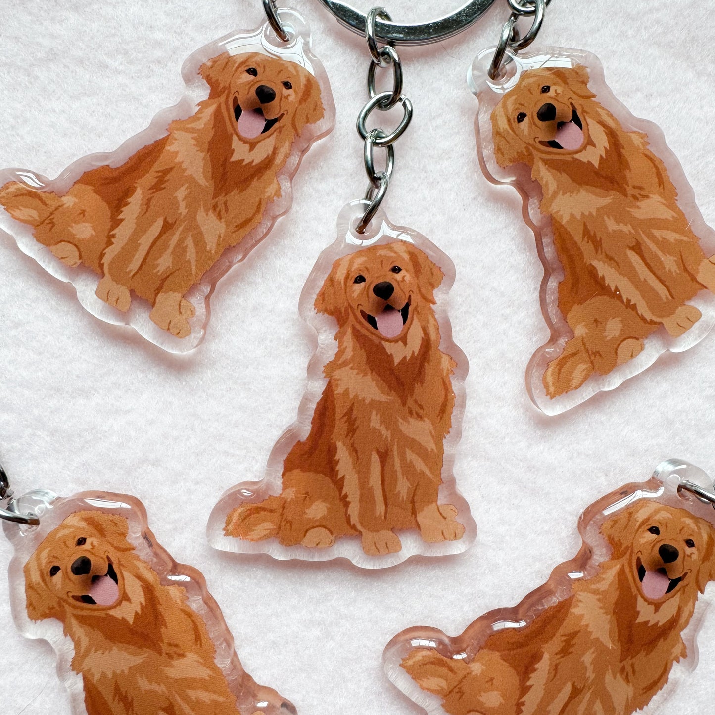 Golden Retriever (red/copper) Keychain