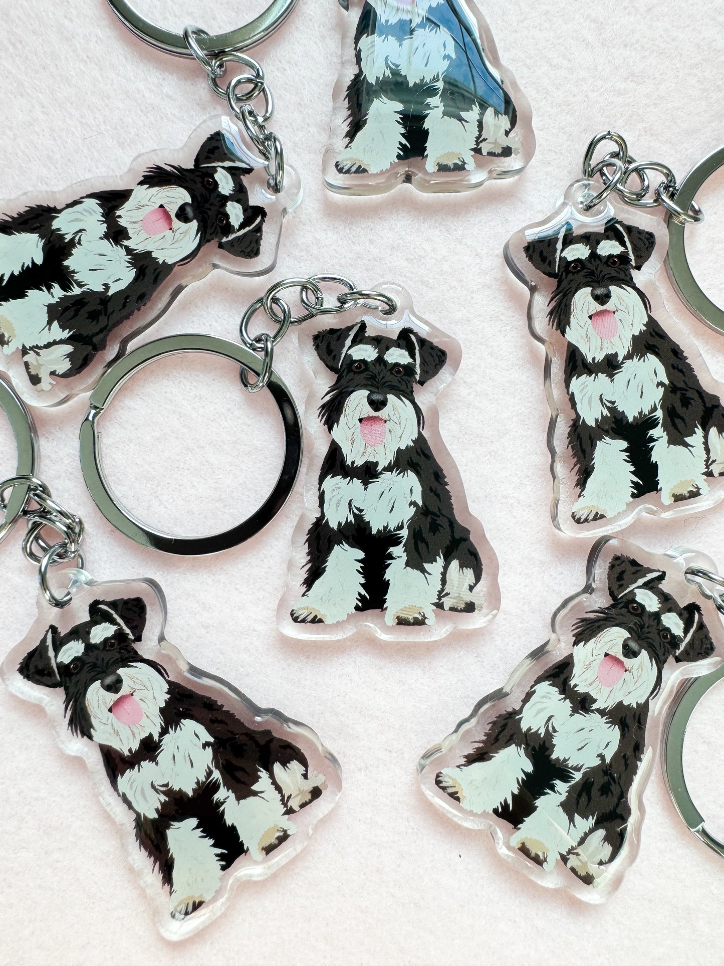 Miniature Schnauzer Keychain