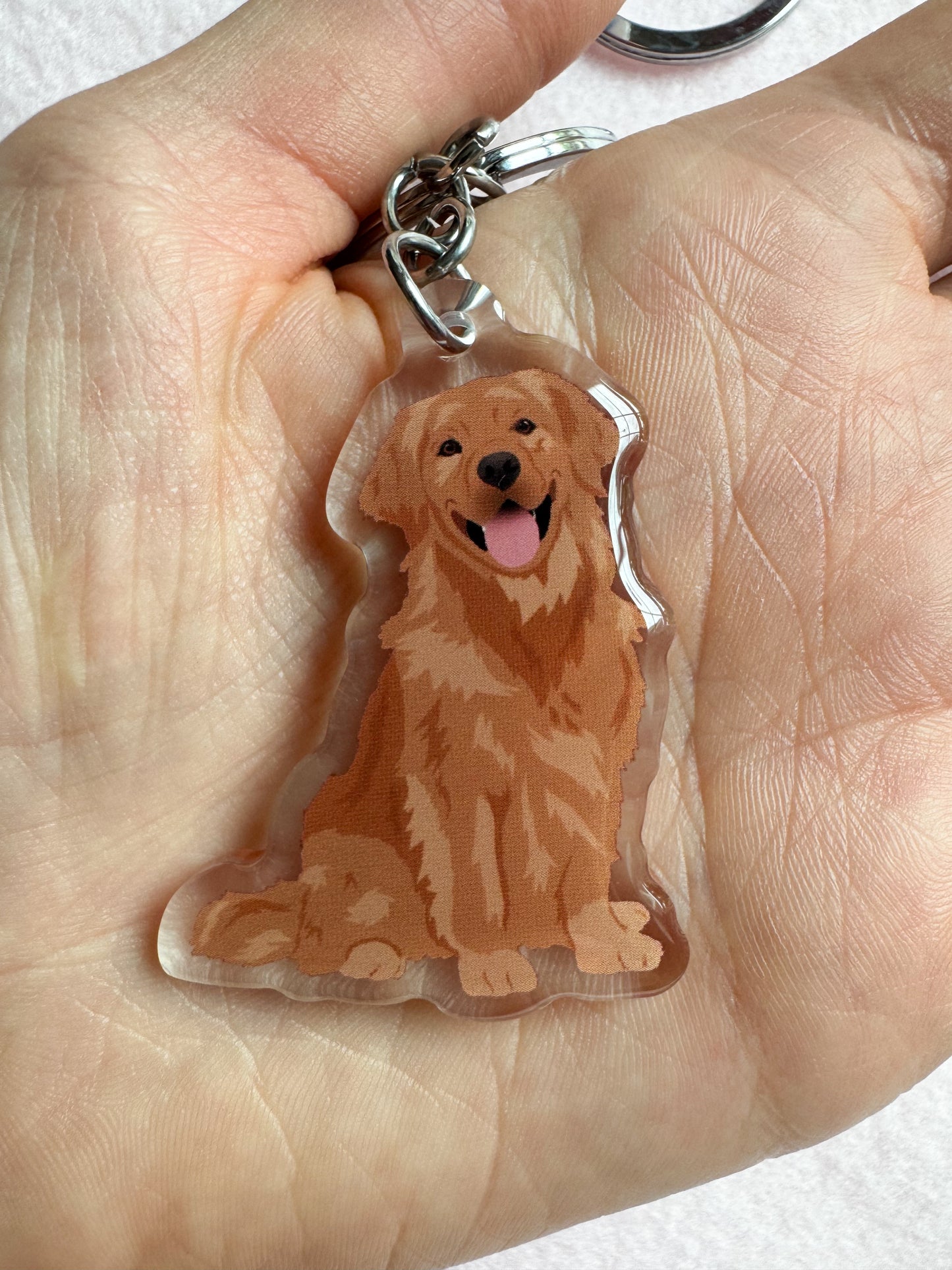 Golden Retriever (red/copper) Keychain