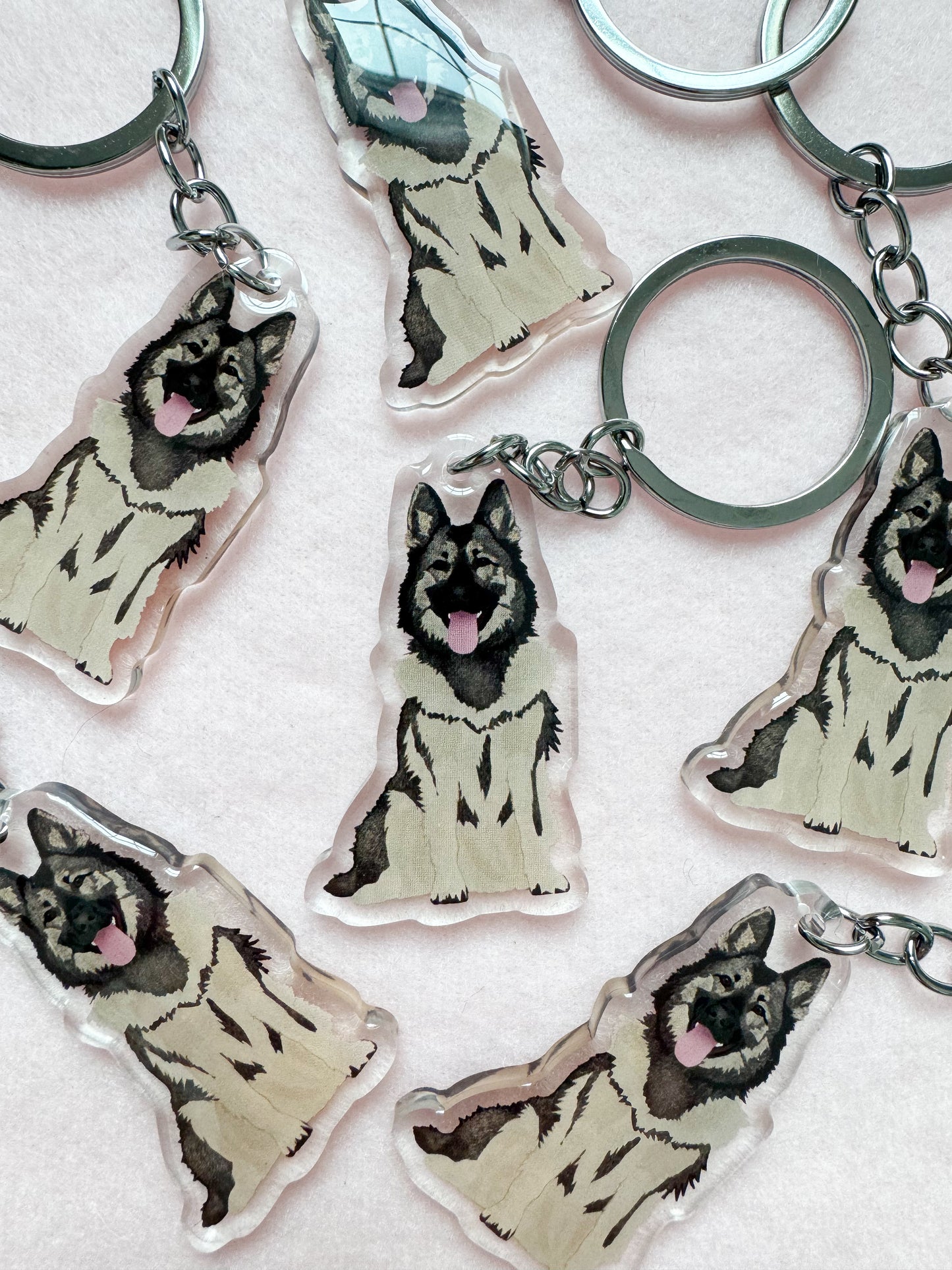 Norwegian Elkhound Keychain