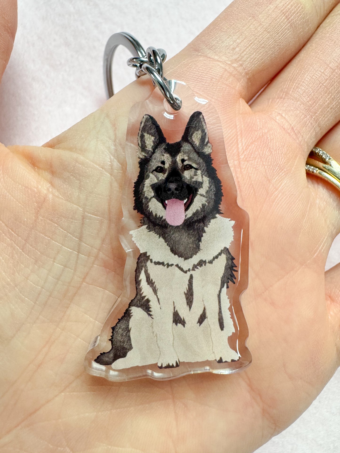 Norwegian Elkhound Keychain