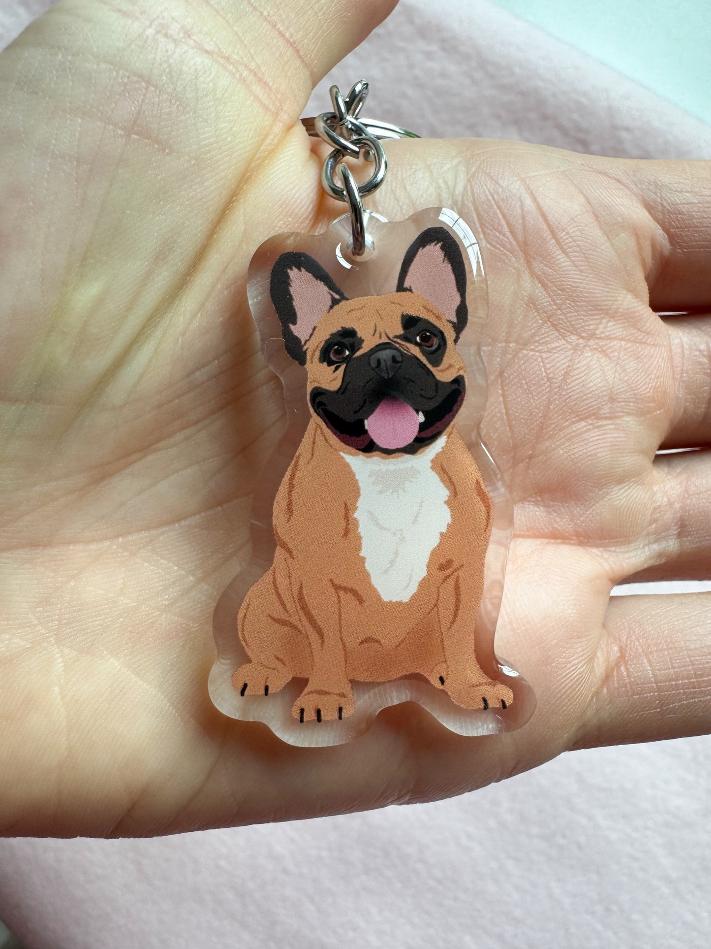 Frenchie (fawn) Keychain