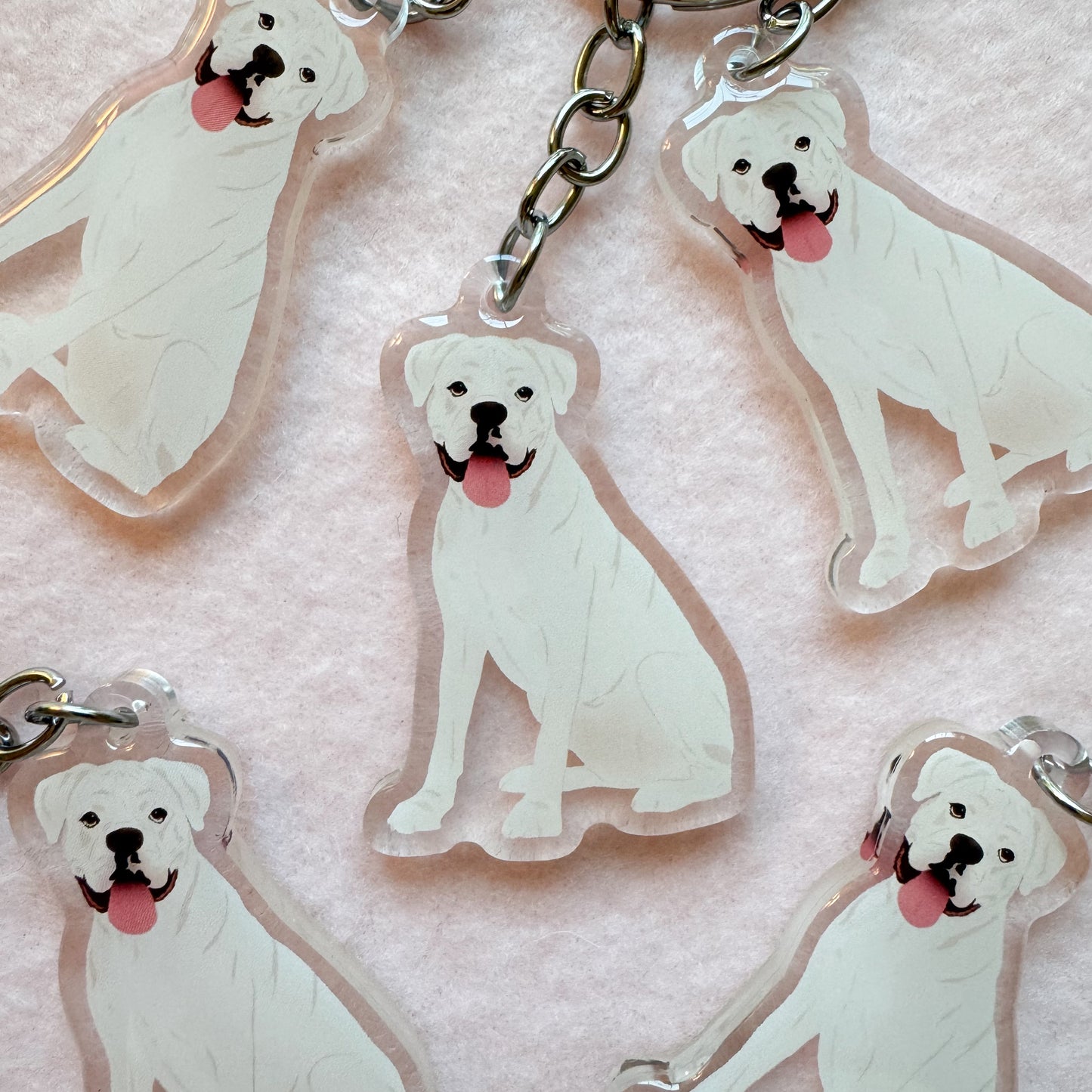 Boxer (white) Keychain