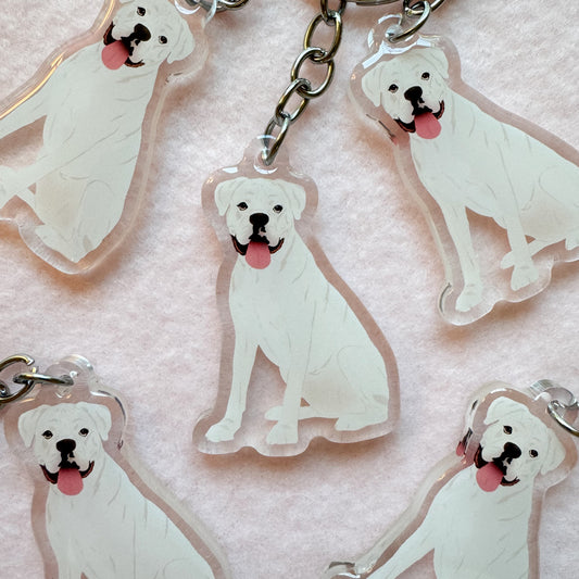 Boxer (white) Keychain