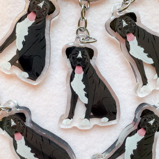 Boxer (black) Keychain