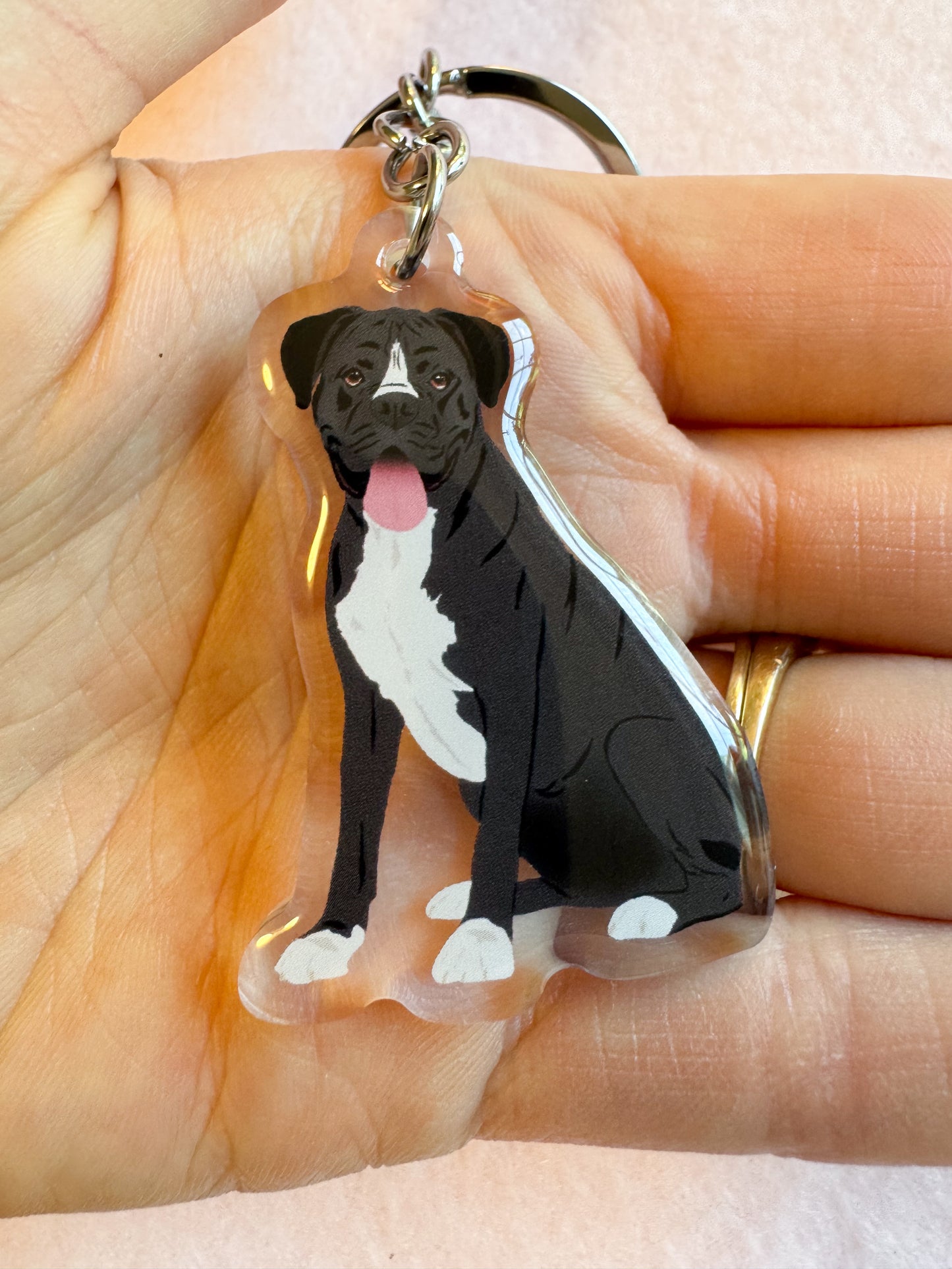 Boxer (black) Keychain