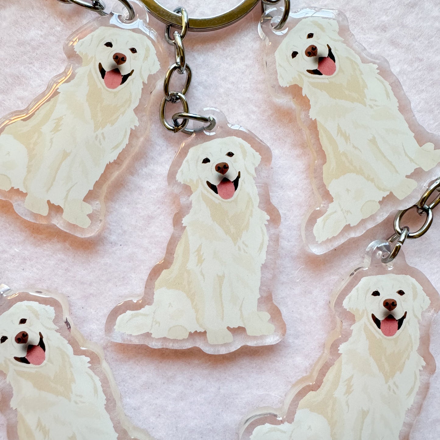 Golden Retriever (English Cream) Keychain