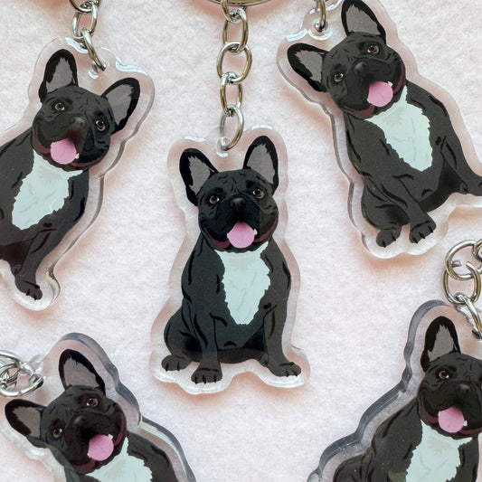 Frenchie (black) Keychain