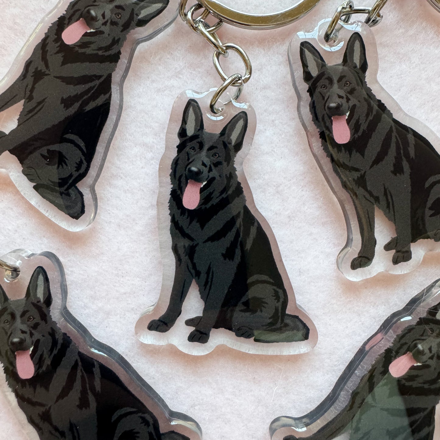 German Shepherd (black) Keychain