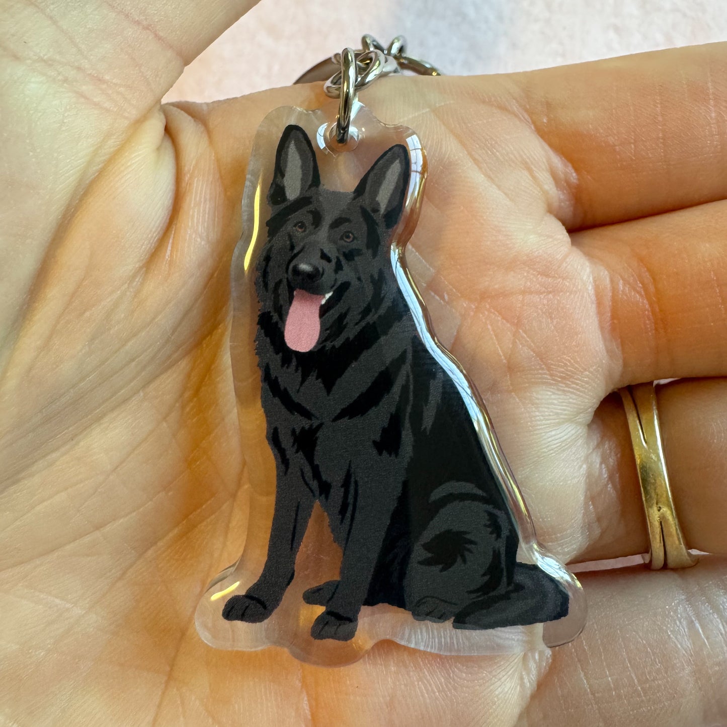 German Shepherd (black) Keychain