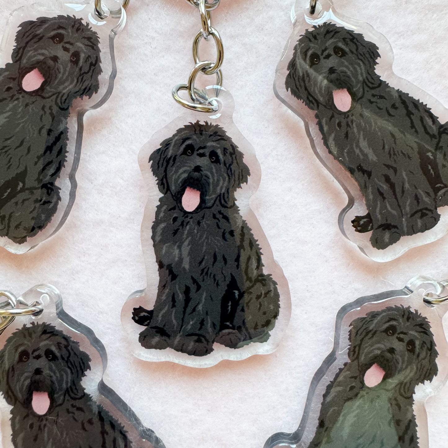 Goldendoodle, Labradoodle (Black) Keychain