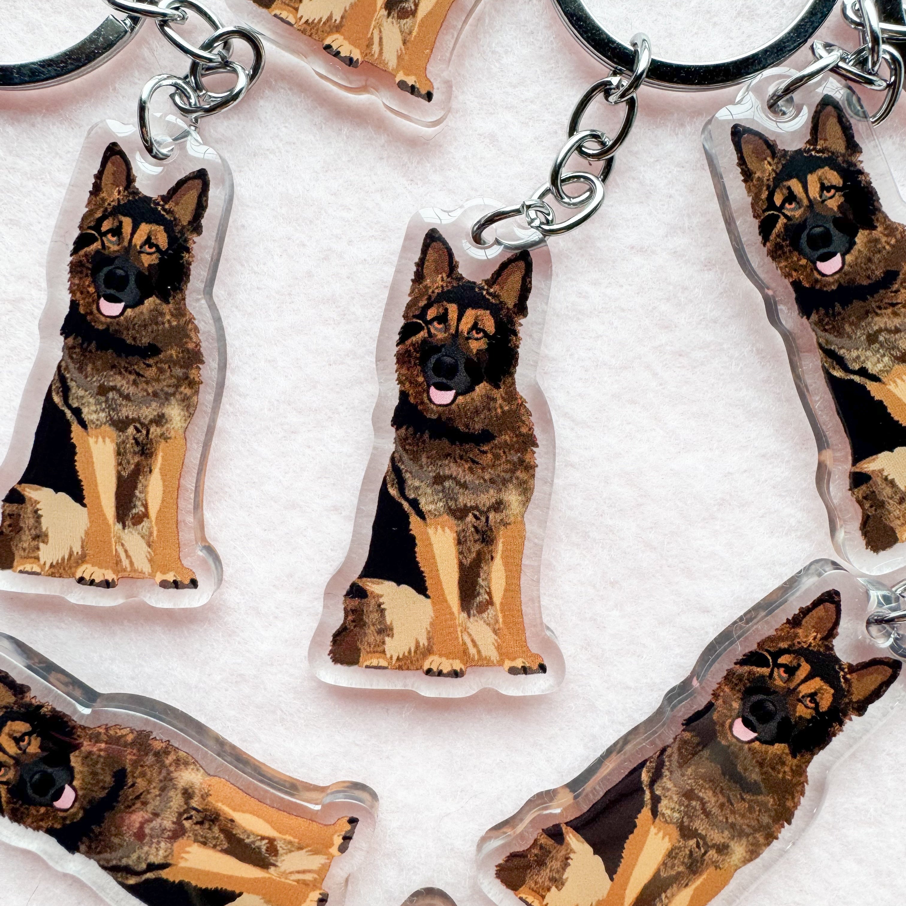 Sable German Shepherd Keychain - Our Cheery Corner