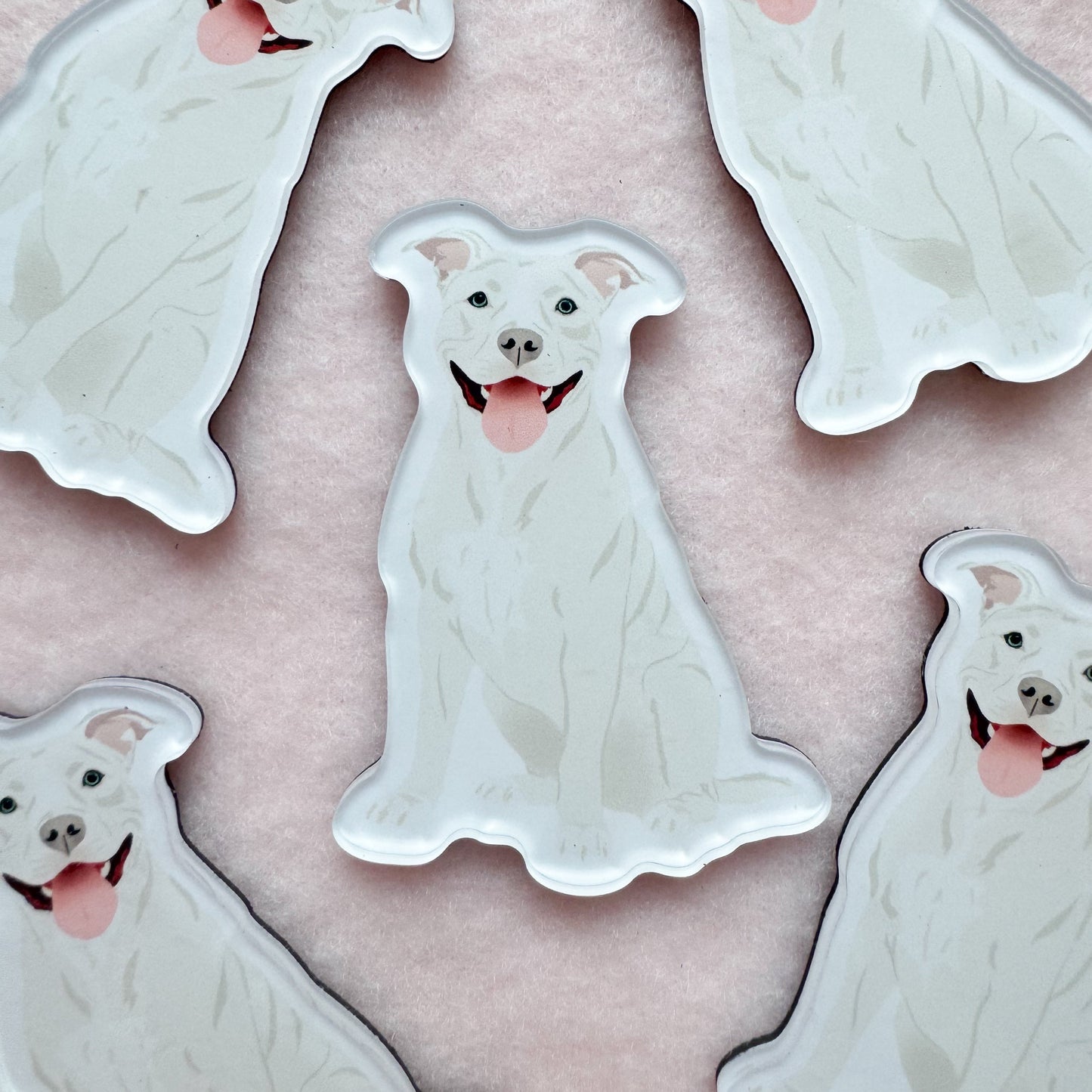 Pit Bull (white) Magnet