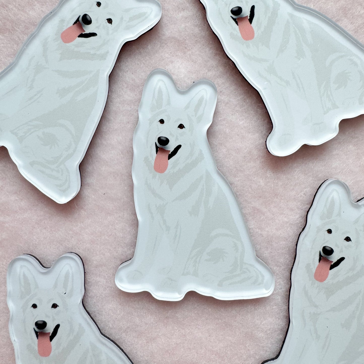 German Shepherd (white), Swiss Shepherd, Husky (white) Magnet