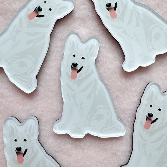 German Shepherd (white), Swiss Shepherd, Husky (white) Magnet