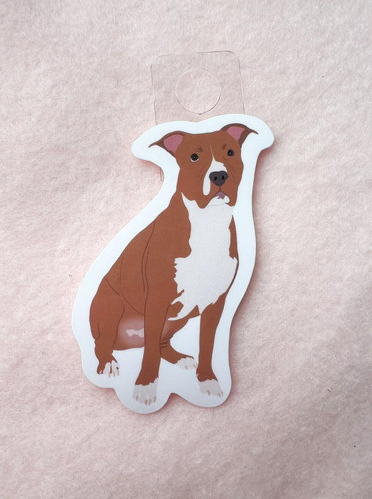 Pit Bull (brown/red), Staffy (brown/red)  Sticker